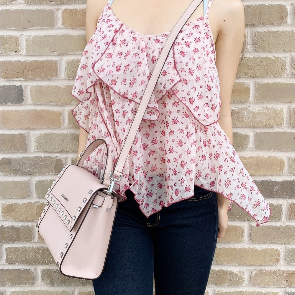 Gaby’sBags👜💕Michael Kors studded  satchel pink - Picture 2 of 6